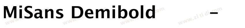 MiSans Demibold小米公司字体转换